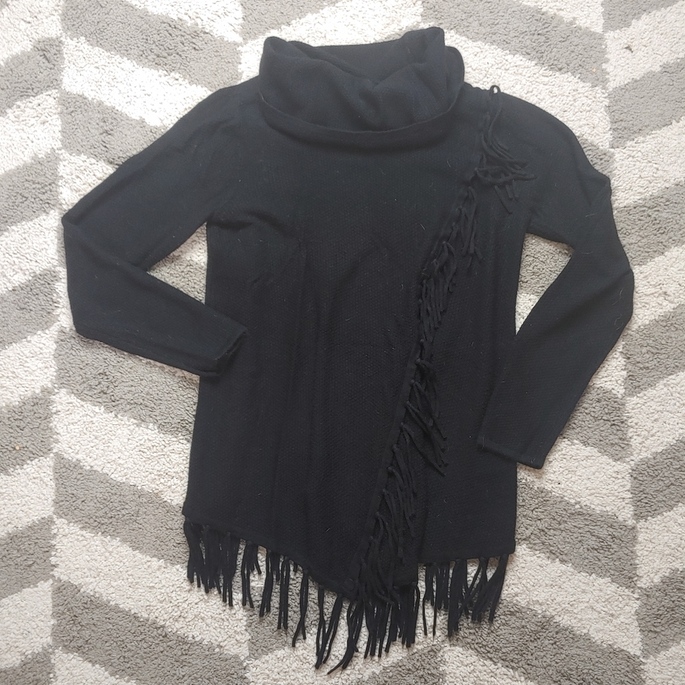 Croft & Barrow Cowl Neck Fringe Sweater